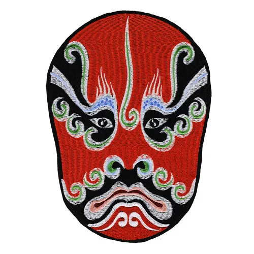 Mask 20 1 шт. в китайском стиле Пекинская опера маски для лица модная ткань вышивка железные на патчи аппликация Швейные принадлежности TH822 - Цвет: Mask 20