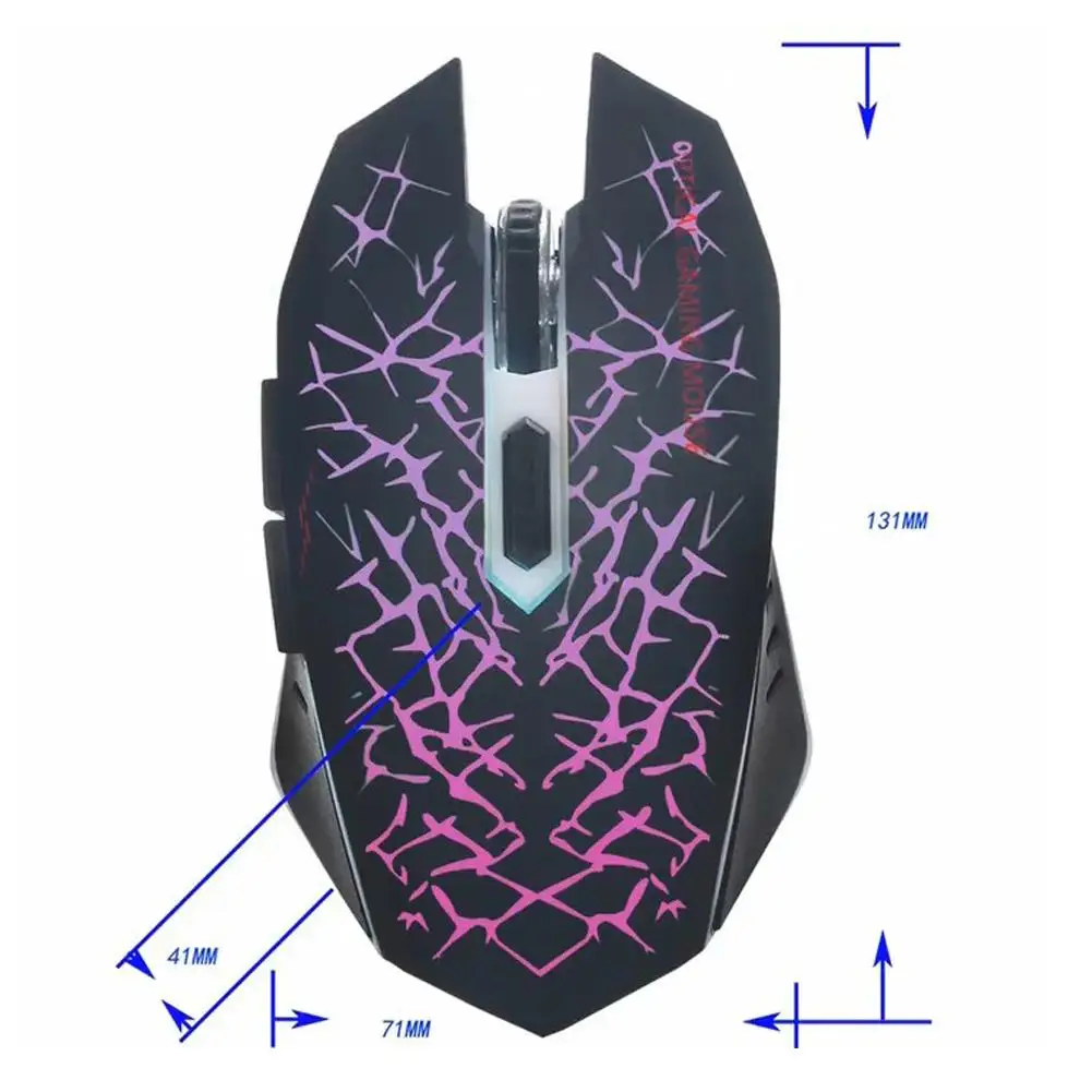 W210 2,4G беспроводная мышь красочные блики оптическая эргономичная игровая мышь 2400 dpi# CO