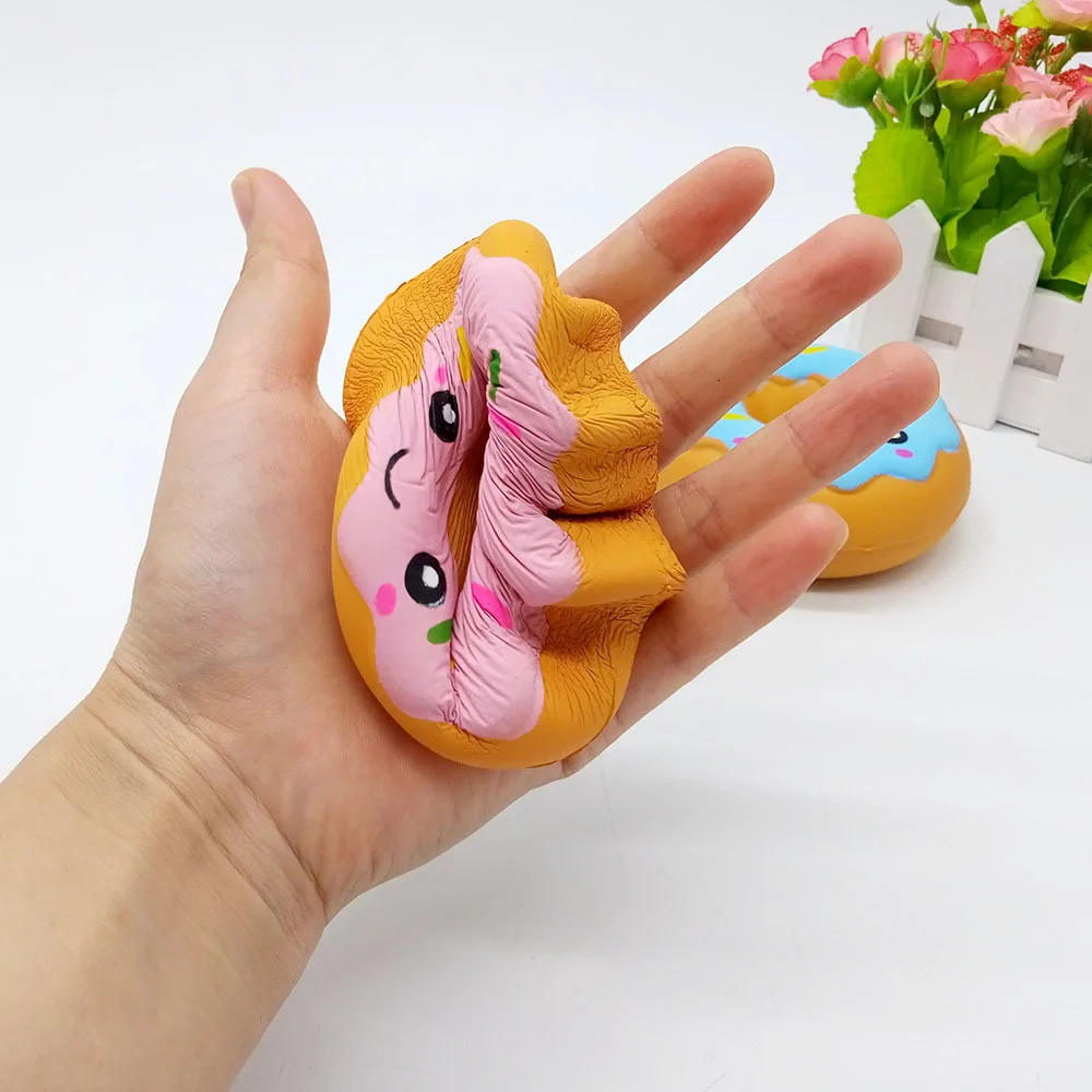 Jumbo Squishy Donut food Squishe Kawaii дешевый мягкий медленный восходящий кулон Emoji Big 10 см Squeeze Toy