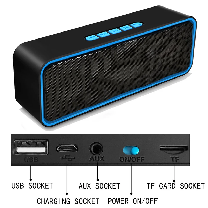 LIGE Bluetooth Колонка портативная Bluetooth Колонка Громкая колонка с микрофоном Музыкальная Коробка модель поддержка TF AUX fm-радио для смартфонов ПК