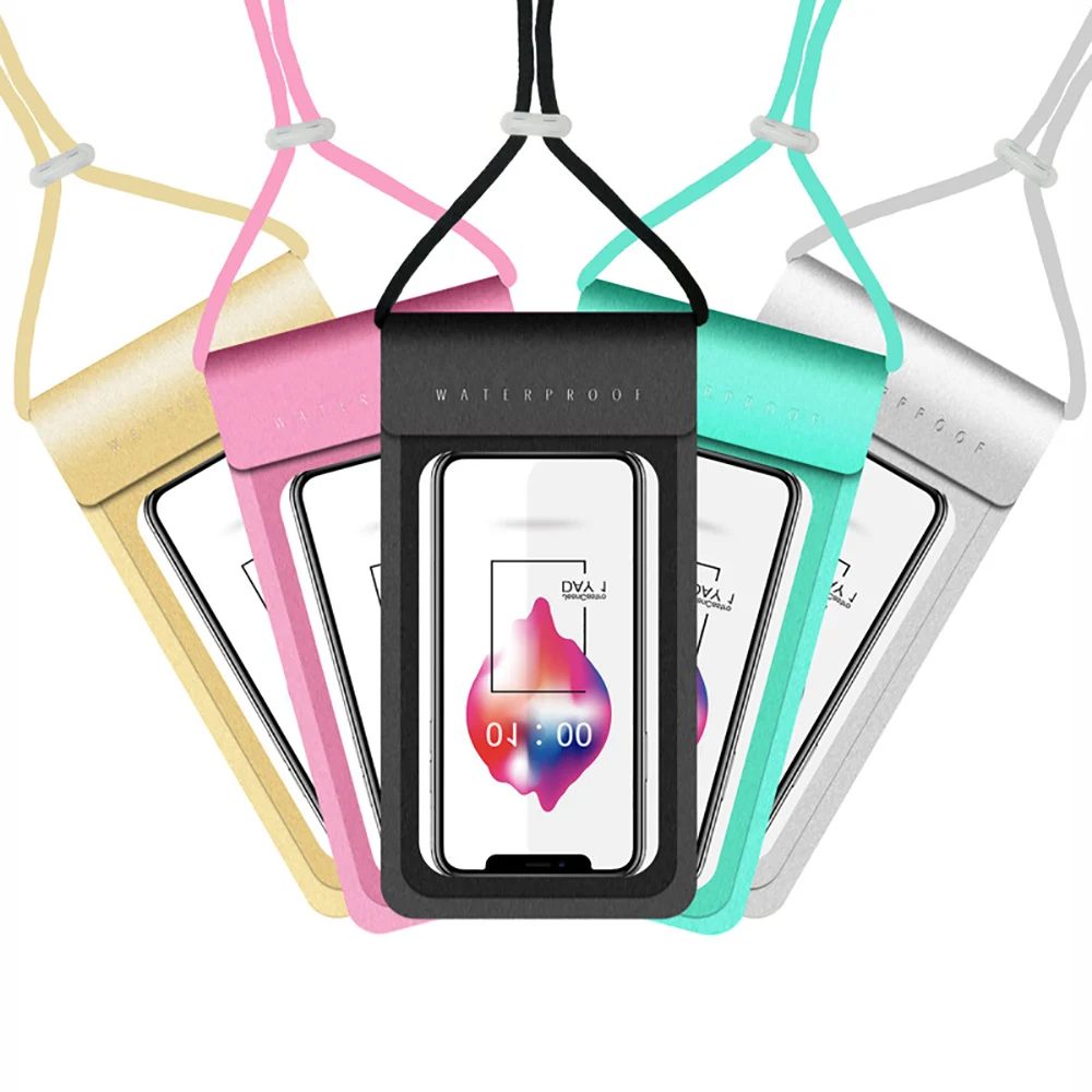 Waterproof Phone mobile bag neck pouch Swimming Bag Pouch handyhülle mit band for iPhone 6 7 8 X/8 Plus xiaomi huawei|Сумки для