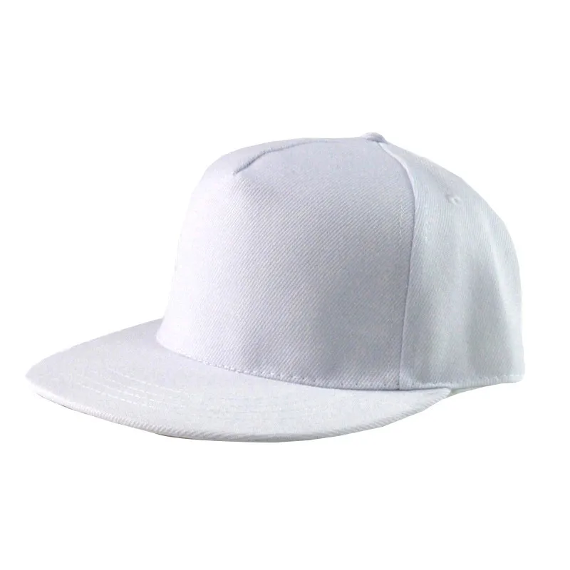 10 шт./компл. по макету клиента, бренд Snapback, шапки пустой в стиле «хип-хоп» Шапки по индивидуальному заказу чистая Бейсбол шапки печать логотипа заказчика детская Шапки LKP02 - Цвет: white