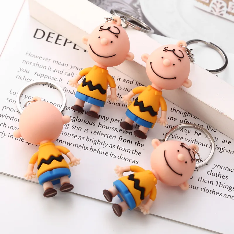 Новинка 2019 милый мультяшный брелок для дам Charlie Brown креативная Автомобильная