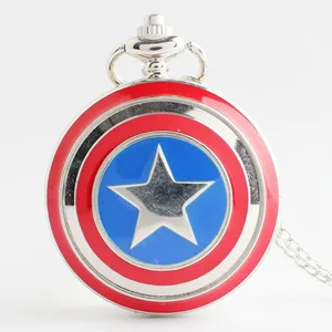 Винтажные карманные часы в стиле стимпанк с цепочкой для мужчин и женщин, серебристые кварцевые карманные часы, модные часы на цепочке CF1032