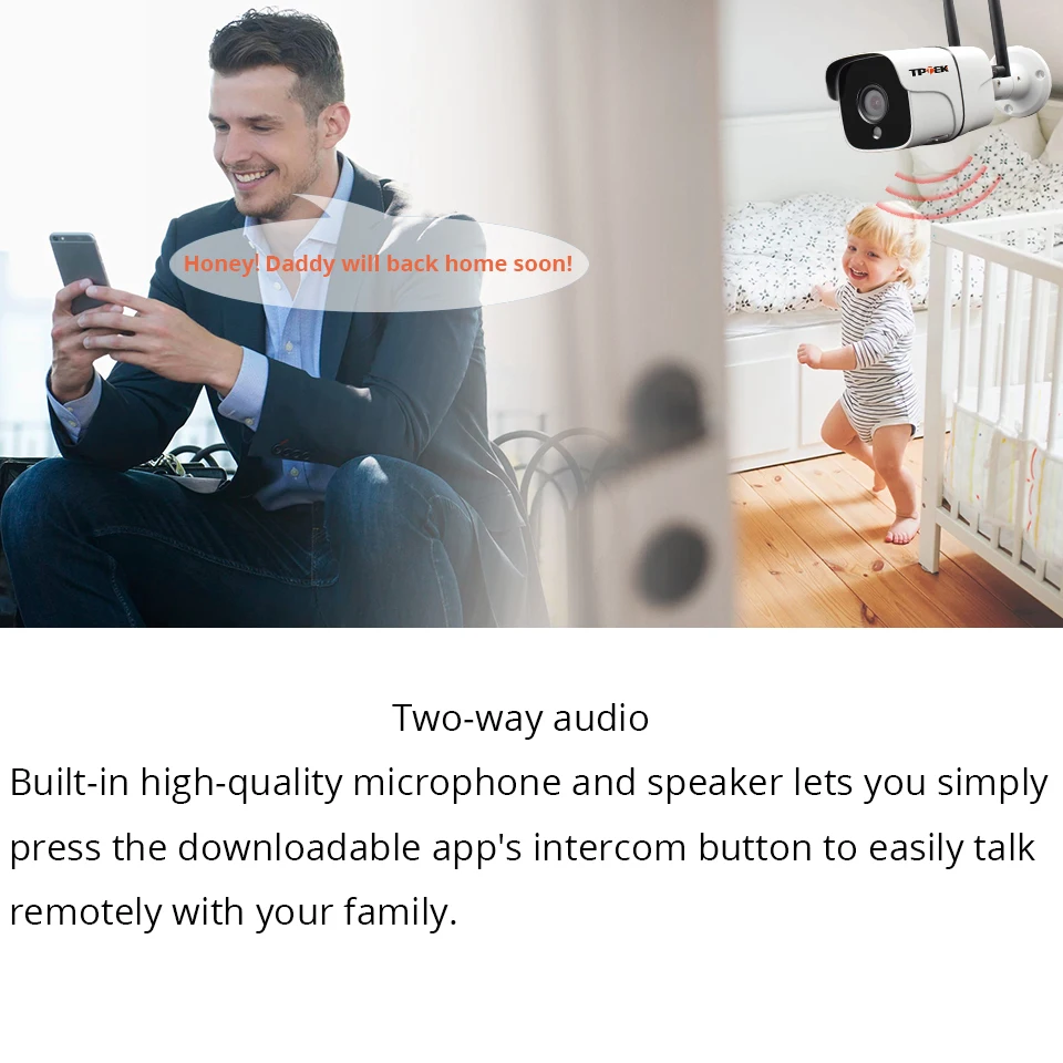 1080 P Wi fi IP Камера 2MP Беспроводной сети P2P Наружная цилиндрическая обнаружения