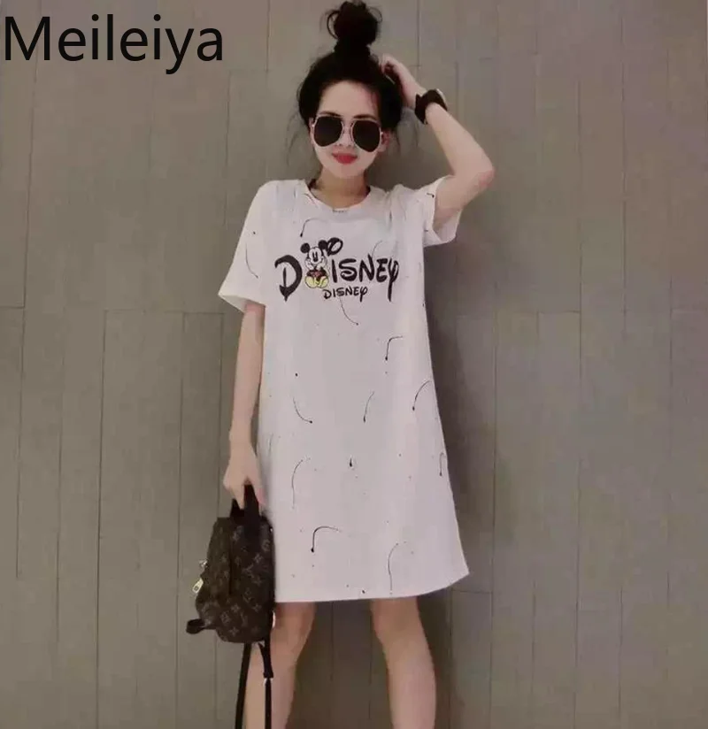 Женское платье с Микки Маусом Дональдом Даком Новинка 2019 года летнее