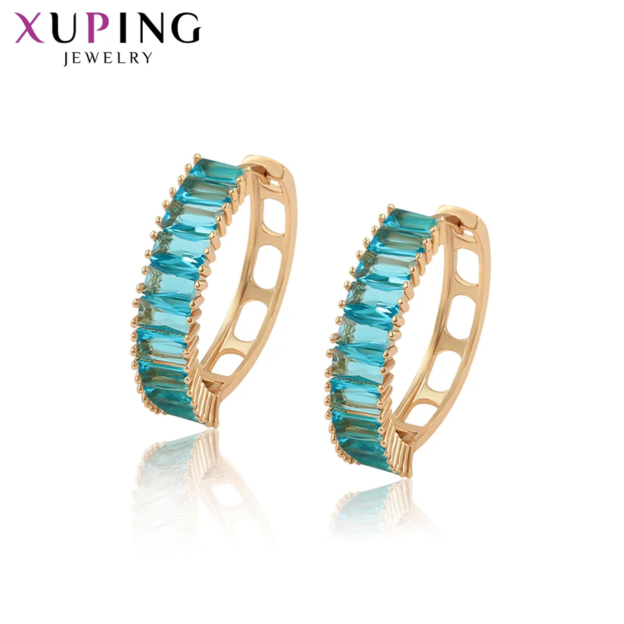 Xuping gioielli Design popolare stile orecchini a cerchio di colore oro per ragazze donne regalo elegante 98443