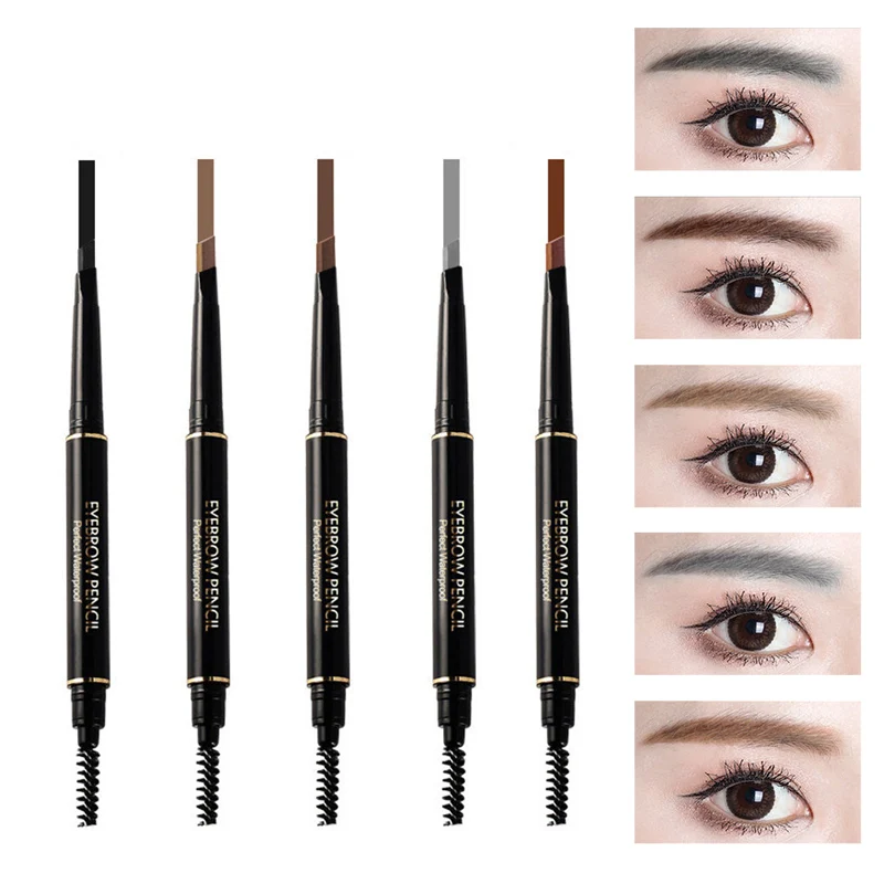 Бренд 5 шт. Professional автоматический карандаш для бровей лайнер ручка с Кисть