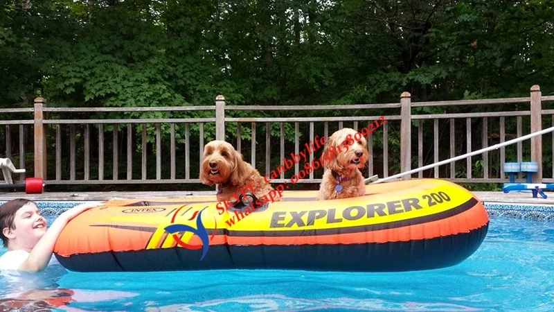 Три человека Intex Explorer 300 надувной плавательный бассейн воды играть гоночная лодка плавающий плот с веслами и насосом