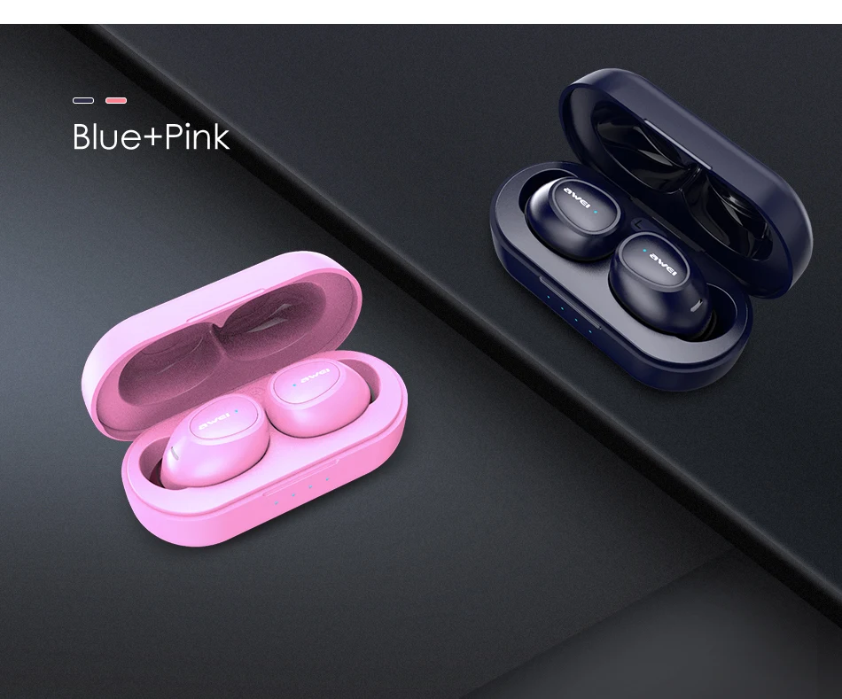 AWEI TWS 5,0 Bluetooth наушники настоящие беспроводные наушники Беспроводная зарядка наушники гарнитура с микрофоном для iPhone Xiaomi