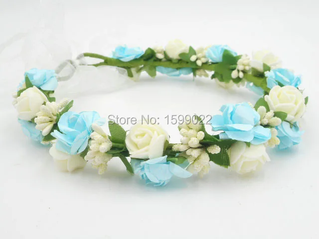 Рукодельная корзина ручной работы искусственная кожа синий цвет слоновой кости