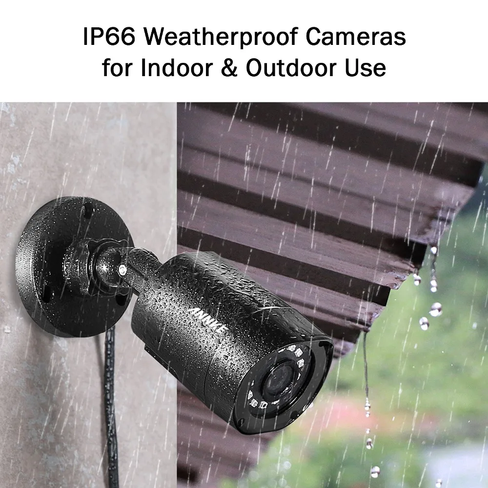 ANNKE 1080P H.264+ 8CH CCTV камера DVR система 8 шт. IP66 Водонепроницаемая 2.0MP цилиндрическая камера s домашний видео комплект системы видеонаблюдения