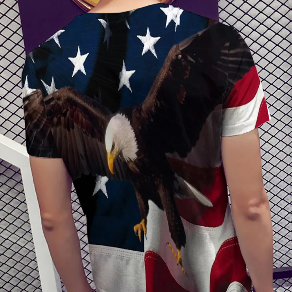 Мужская футболка с принтом Крылья орла Повседневная в стиле Харадзюку