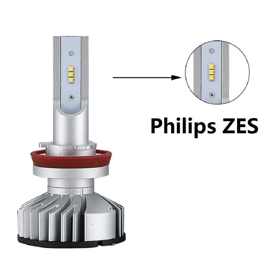 PAMPSEE F2 ZES H1 H3 H4 H7 9005 9006 СВЕТОДИОДНАЯ Фара 72 Вт 6500 лм K лампы для фар автомобиля