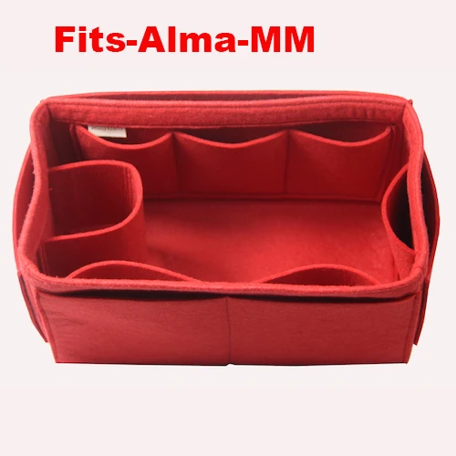 Alma-MM Подходит Neverfull восхитительный Speedy25 30 35 40 keepall кошелек Вставить пеленки мешок войлочная сумка Организатор сумка(w/молоко держатель бутылки воды - Цвет: Alma-MM