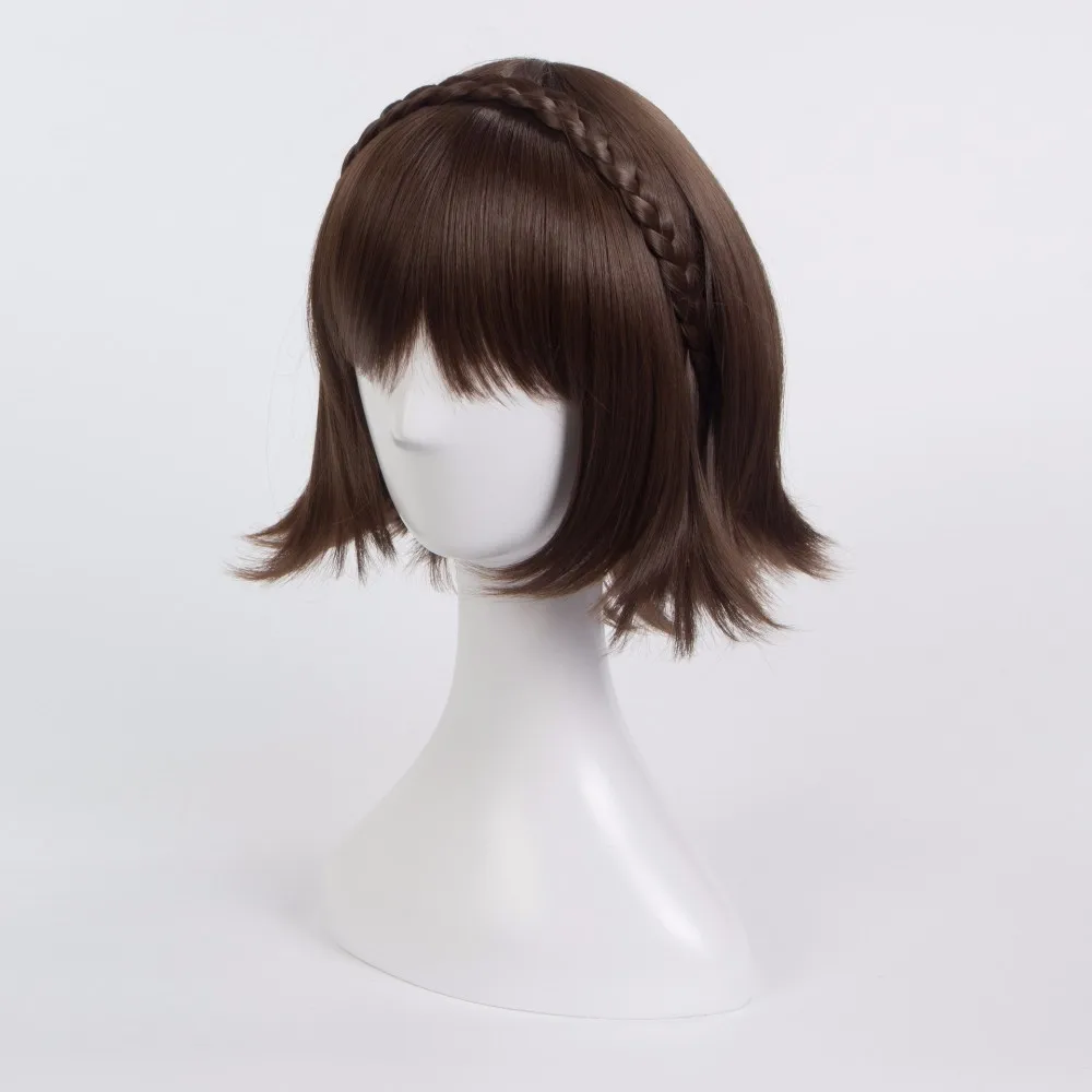 Persona 5 Makoto Niijima, карнавальный костюм для женщин, школьная форма, костюм для девочек, школьное платье, нарядные вечерние карнавальные костюмы на Хэллоуин - Цвет: Wig