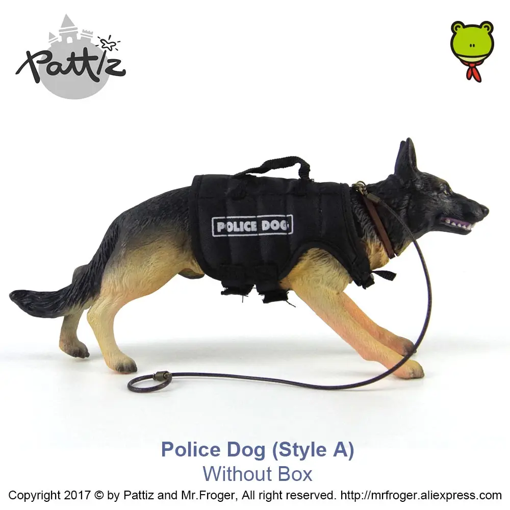 Police Dog A No Box Pattiz Полицейская собака игрушка 1/6 Масштаб фигурки аксессуары Военные солдаты немецкая овчарка игрушки Мини фигурки животных подарок для взрослых - Цвет: Police Dog A No Box