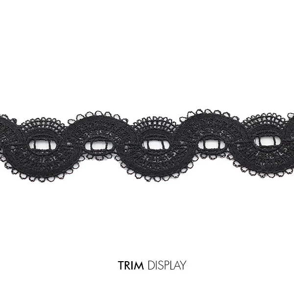 Вышитые S черный Скрапбукинг кружевная Лента ткань полиэстер Мотив отделка