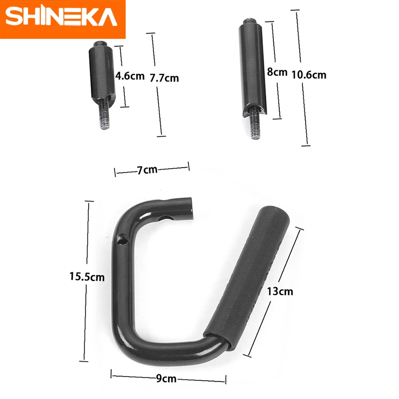 Подлокотники SHINEKA для Jeep Wrangler JK 2007- автомобильный 2/4 дверной передний задний поручень Ручка Комплект Аксессуары для Jeep Wrangler JK