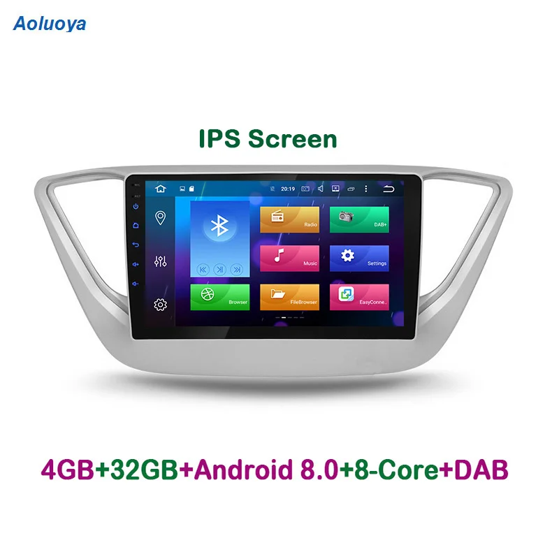 Aoluoya IPS 4 Гб ОЗУ 32 ПЗУ Восьмиядерный Android 8 0 автомобильный DVD GPS навигационный плеер