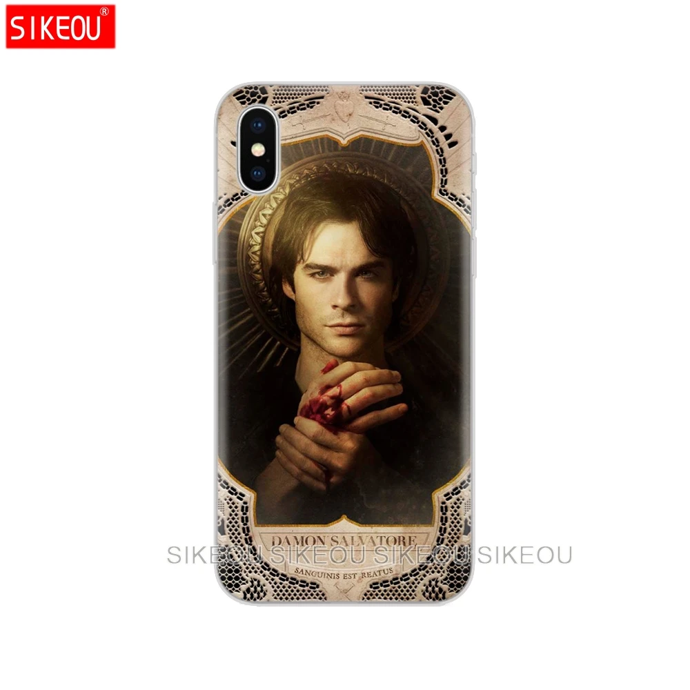 Silicon Cover Phone Case For Iphone 6 X 8 7 6s 5 5s SE 2020 Plus 10 XR XS 11 Pro Max the Vampire Diaries | Мобильные телефоны и