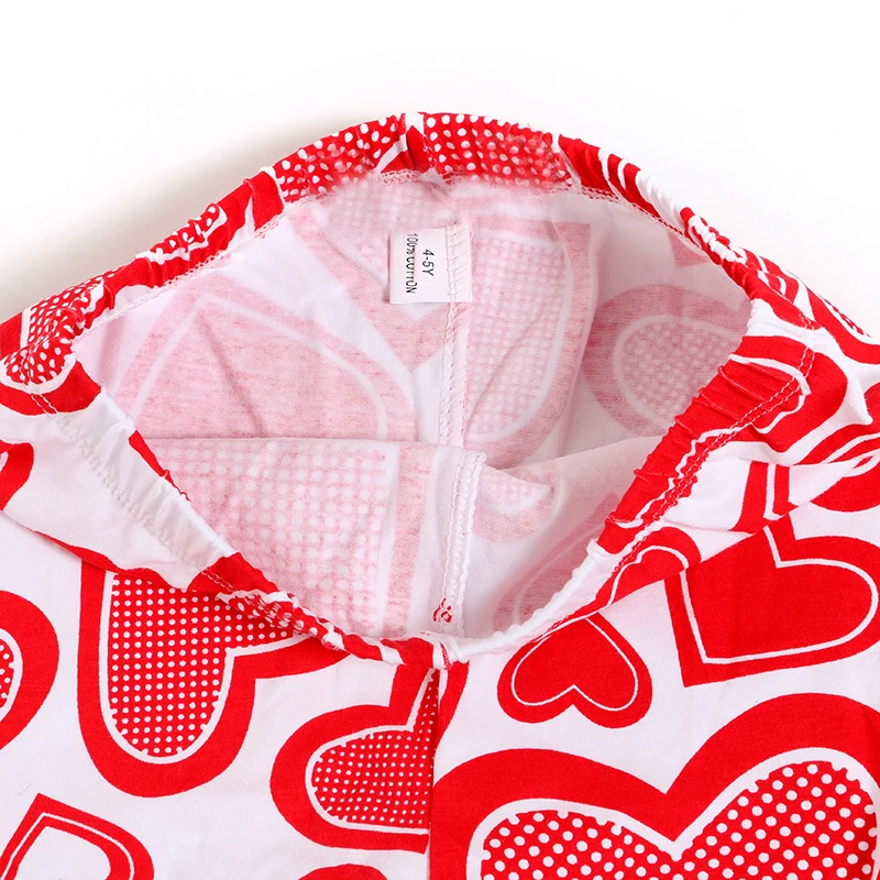 2017 одежда для маленьких девочек на День святого Валентина штаны с оборками