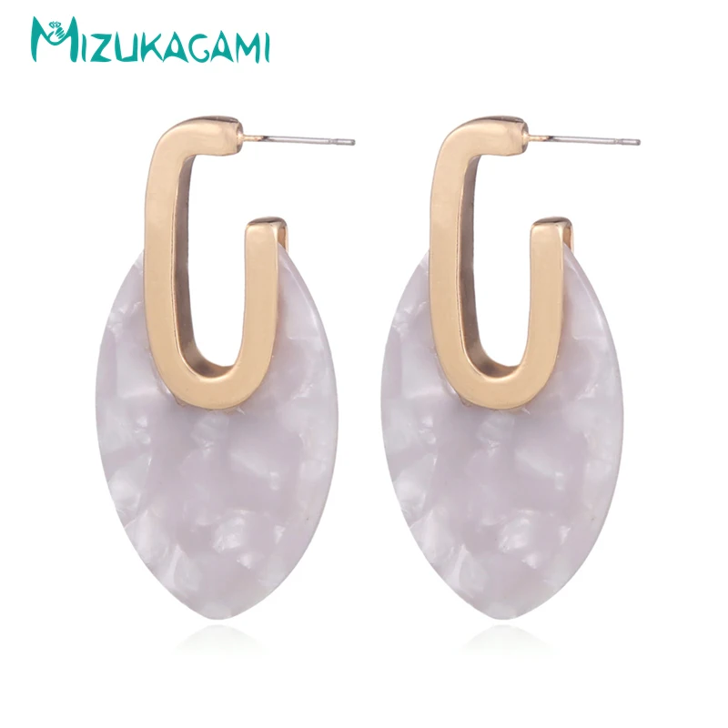 Серьги 2018 висячие серьги из нержавеющей стали металлические акриловые смолы |