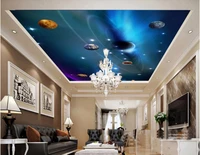 custom photo 3d ceiling murals wall paper star in the solar system decor painting 3d wall murals wallpaper for walls 3 d