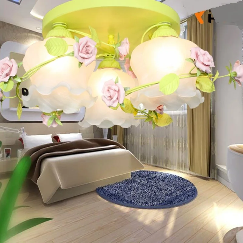 Цветок Роза LED подвесной светильник облако матовое стекло абажур поглощает