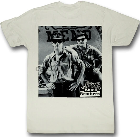 Футболка для взрослых с классическим фильмом The Blues Brothers|Мужские футболки| |