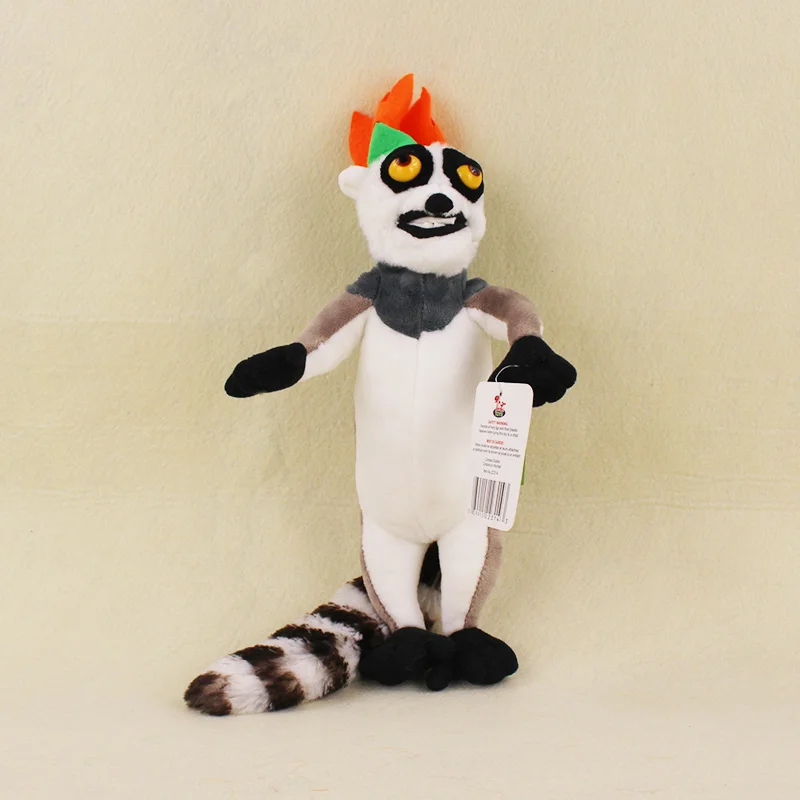 Мадагаскарские 5 классических плюшевых кукол Пингвин шкипер Лев Alex Zebra Marty King Julien Hippopotamus Gloria детские подарки игрушки - Цвет: King Julien