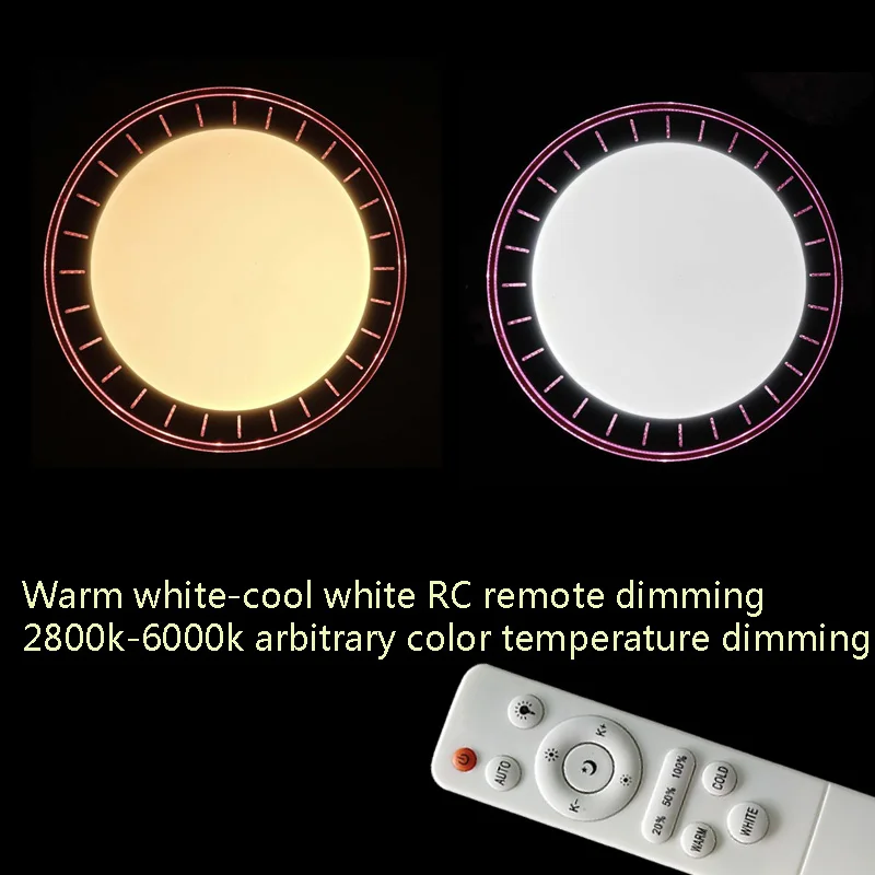 Современный светодиодный потолочный светильник RGB с регулируемой яркостью, 36 Вт, пульт дистанционного управления через Bluetooth, музыкальный светильник для гостиной, детской спальни, потолочный светильник AC85-265V - Цвет корпуса: I model