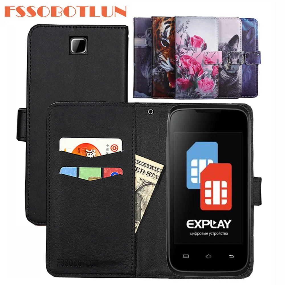 Флип-чехол FSSOBOTLUN 9 видов цветов для Explay Slim чехол из искусственной кожи в стиле