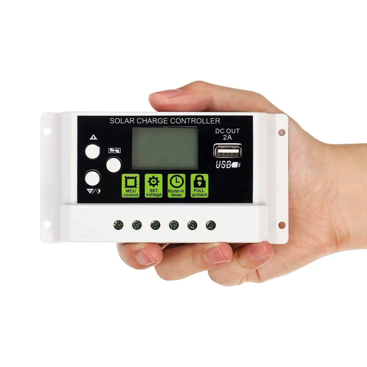 10A 20A 30A 12 V/24 V PWM солнечная панель контроллер заряда литий-ионная и свинцово-кислотная батарея зарядное устройство USB ЖК-дисплей
