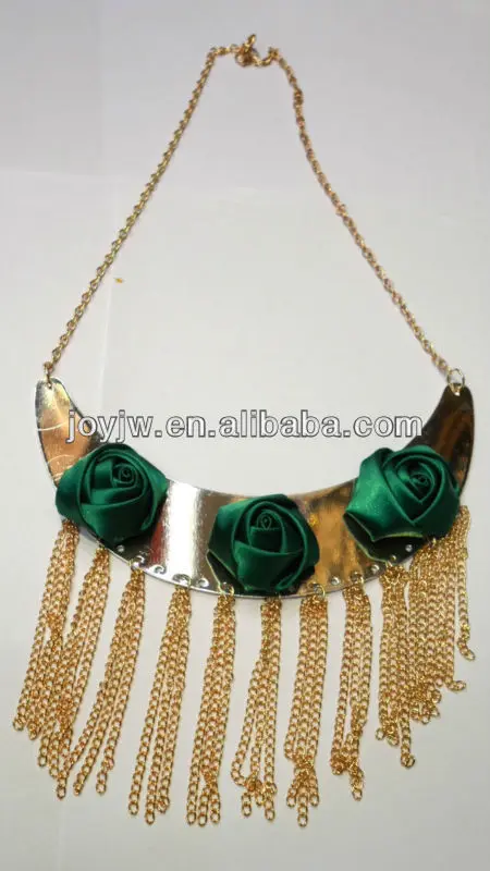 Free shipping wholesale 60pcs/lot ladies fashion gold plated half moon &amp flower tassel statement necklace | Украшения и