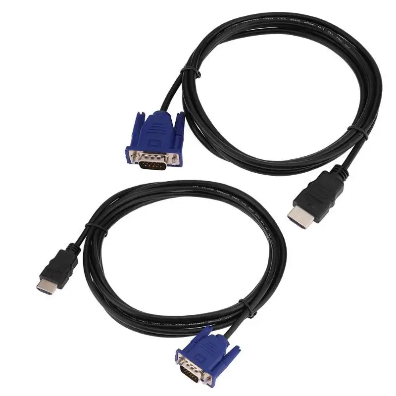 ALLOYSEED, 1,8 м, 3 м, HDMI, папа, VGA, папа, провод передачи видео, HDTV конвертер, адаптер, Aux кабель, высокоскоростной HDMI кабель, без чипа