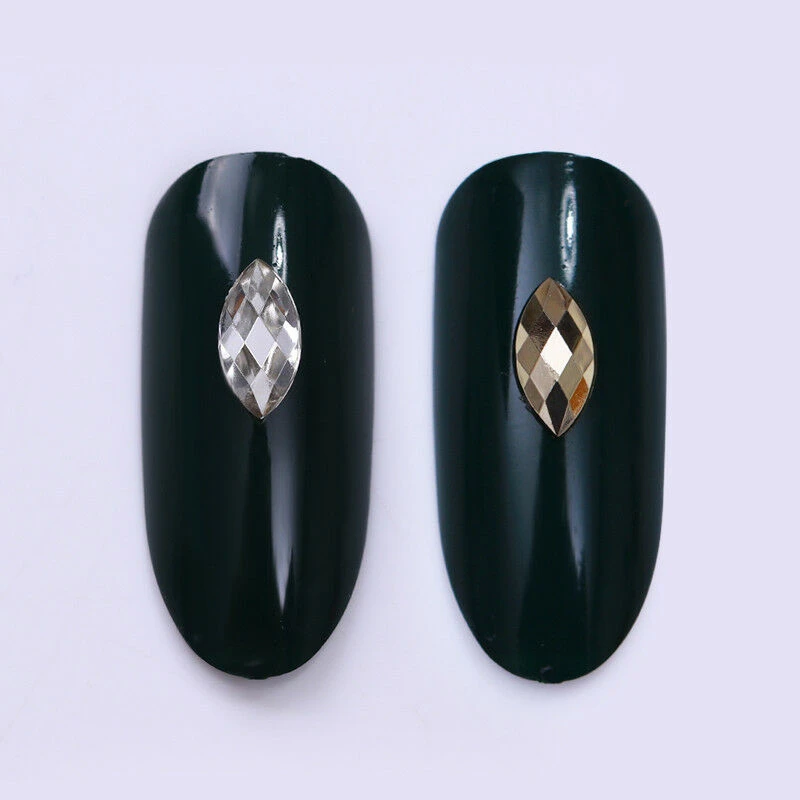 3D Double-sided Nail Art Rhinestone Wheel Charms Gold Heart Water Drop Shape Decorations Nails Tips | Красота и здоровье