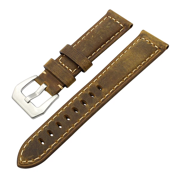 Vintage S Винтажный ремешок из натуральной кожи 22 мм для LG G Watch Urbane Asus ZenWatch 1 2 Мужской Pebble Time/стальной ремешок на запястье черный - Цвет ремешка: Vintage S
