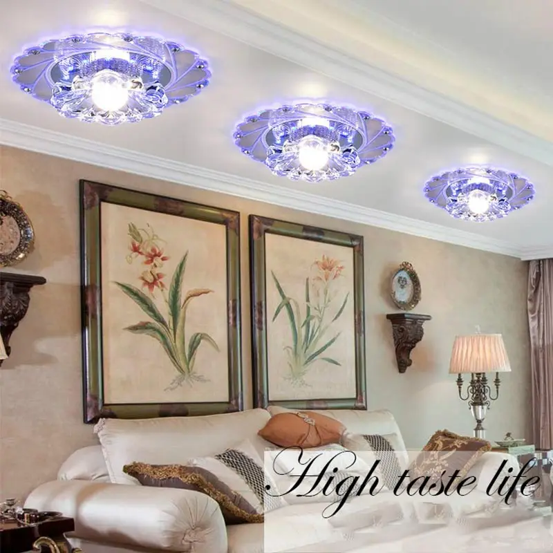 Современный светодиодный хрустальный потолочный круговой светильник мини Rotunda