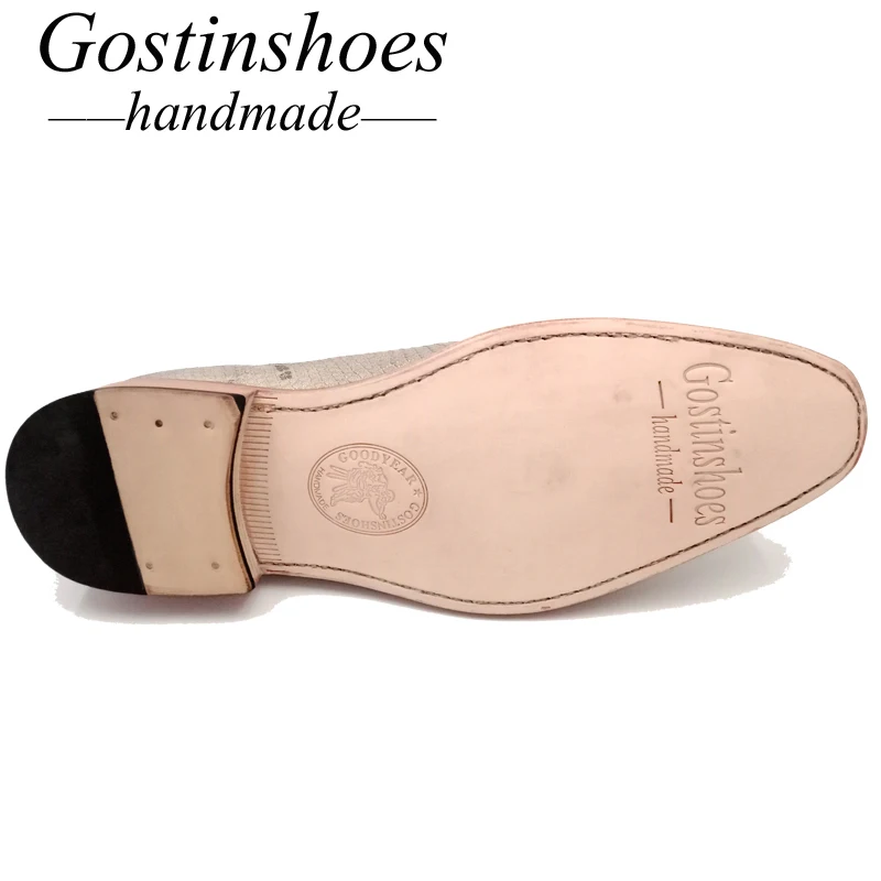 GOSTINSHOES/Мужские модельные туфли оксфорды ручной работы Goodyear из Натуральной
