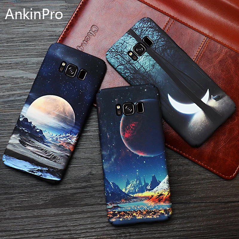 Ультра тонкий месяц чехол для samsung Galaxy S7 S8 S9 плюс край Симпатичные задняя крышка