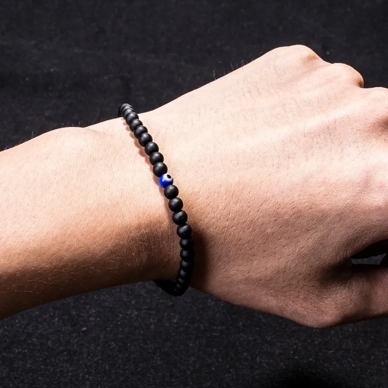 Новинка 2018 модные черные браслеты из натурального камня для глаз женщин