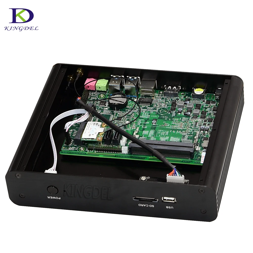 Король-новый мини-ПК без вентилятора KabyLake i7 7500U микро-настольный компьютер Intel HD Graphics 620 4K HTPC с 16ГБ ОЗУ + 512ГБ SSD + 1ТБ HDD.