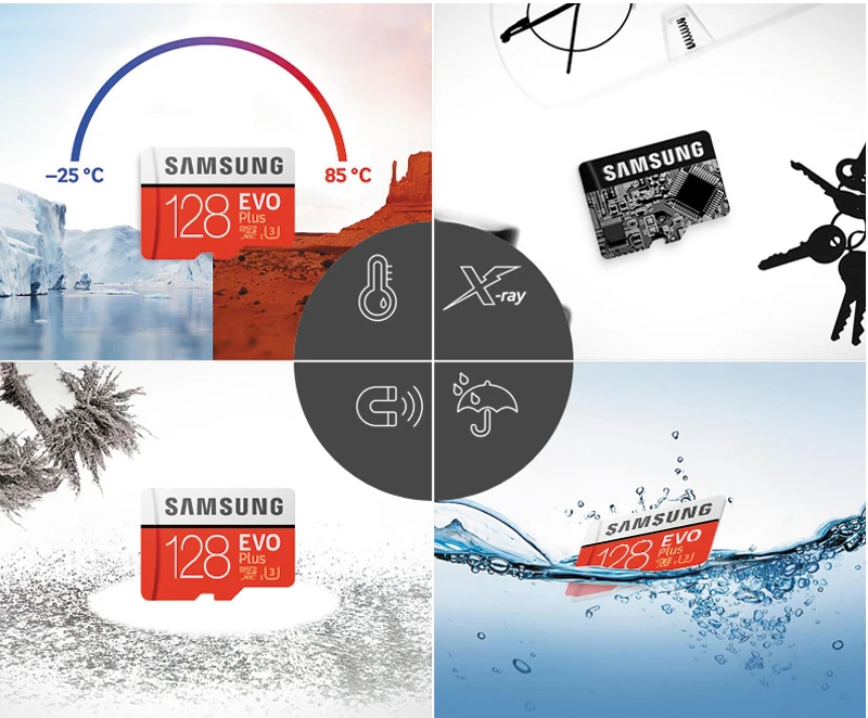 Карта памяти SAMSUNG EVO Plus класс 10 64 Гб 128 ГБ 256 ГБ SDXC U3 Micro SD TF карты 32 Гб SDHC U1 транс флэш для планшетных телефонов