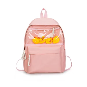 Pink Черный Оксфордский женский рюкзак, прозрачный, Ita, школьные сумки с буквенным принтом, 20-35 литров, Женский Школьный Рюкзак Для Путешествий, сумки для книг - Цвет: Pink
