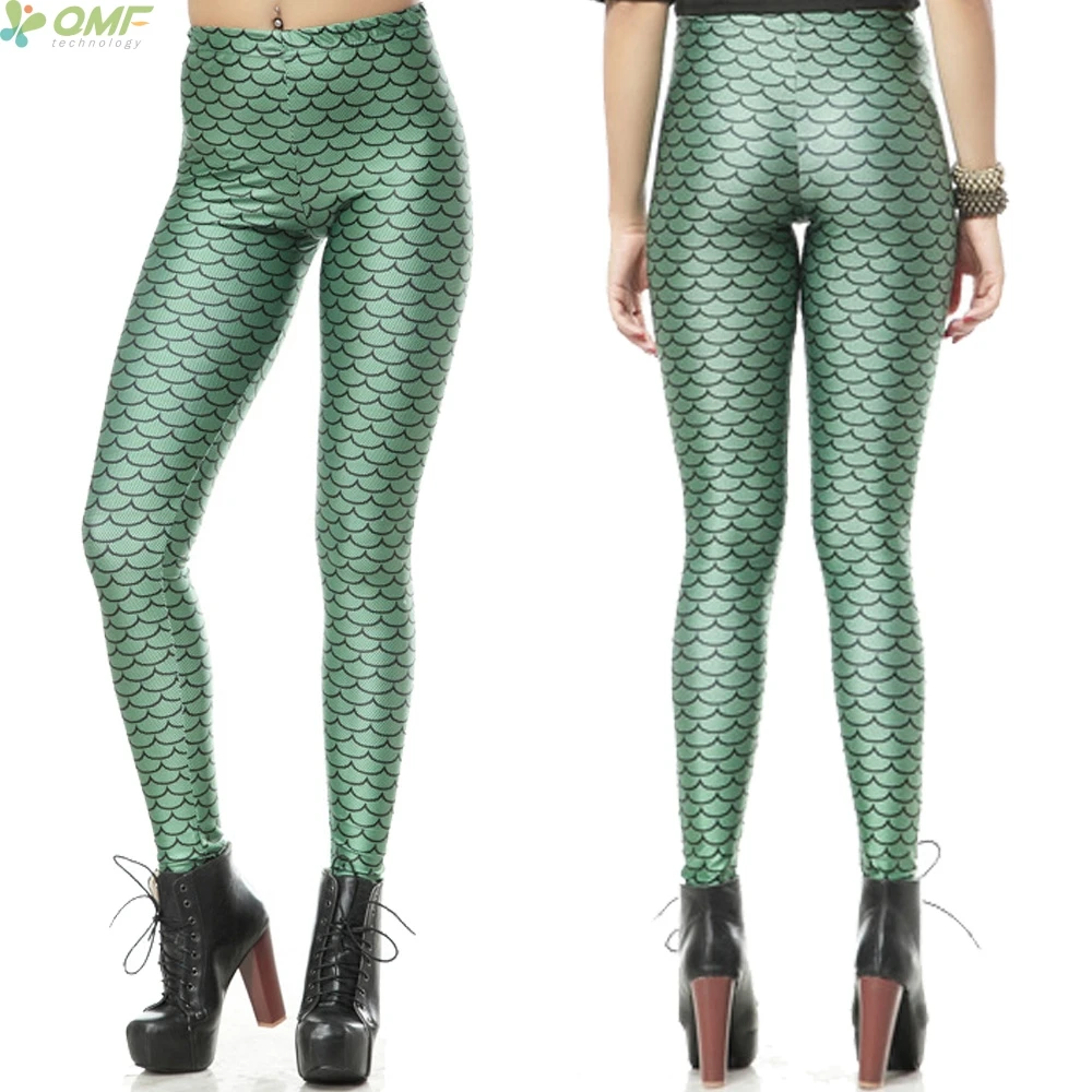 Косплэй Русалка принт Для женщин карандаш для брюк Винтаж Новая мода Брюки