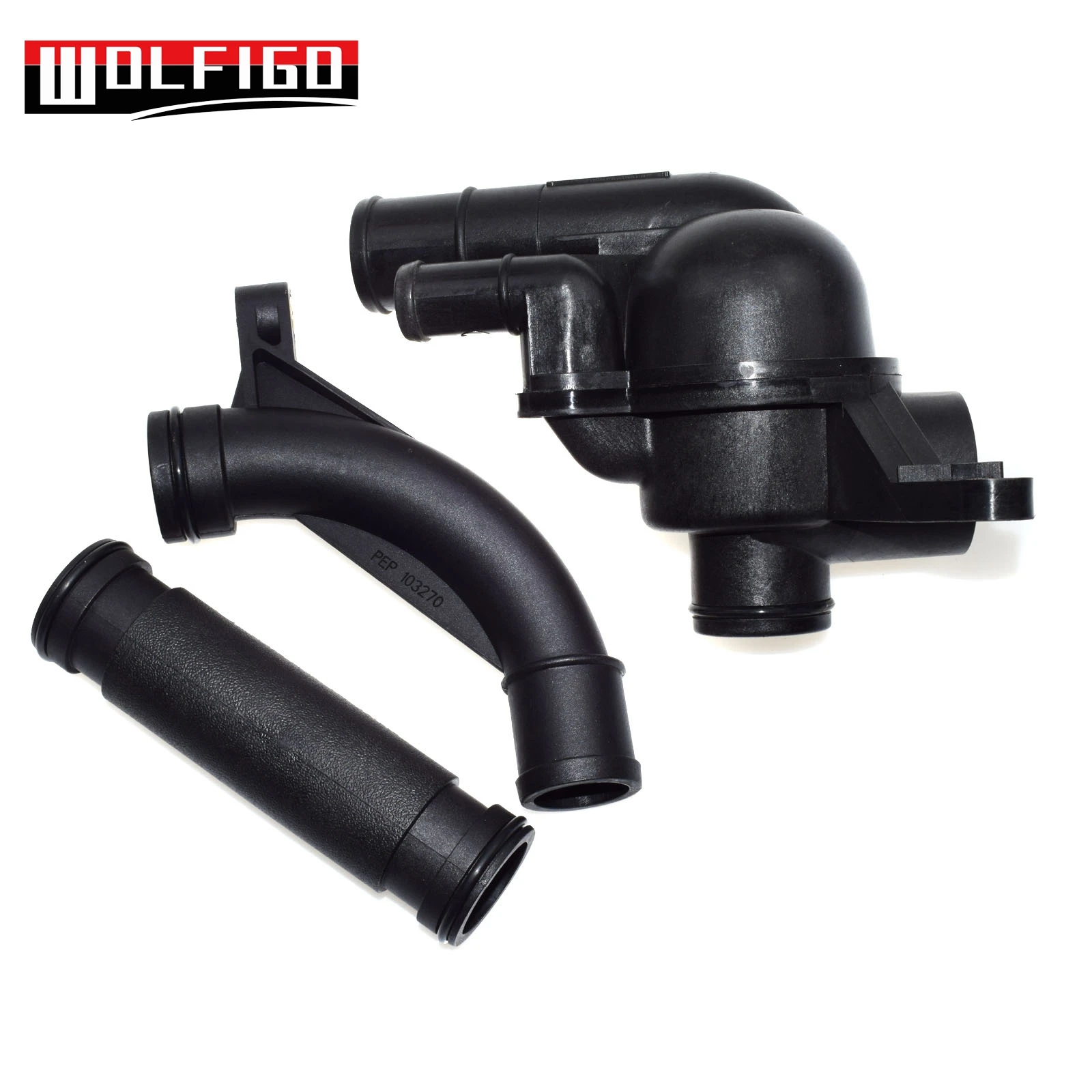 WOLFIGO New For ROVER 75 45 800 Thermostat+Housing+Pipe Kit 3PCS PEM101050, PEP101970, PEP103270