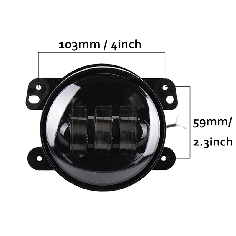 4 &quotкруглый светодиодный Противотуманные фары 30 Вт для jeep Wrangler CJ TJ JK 07 15