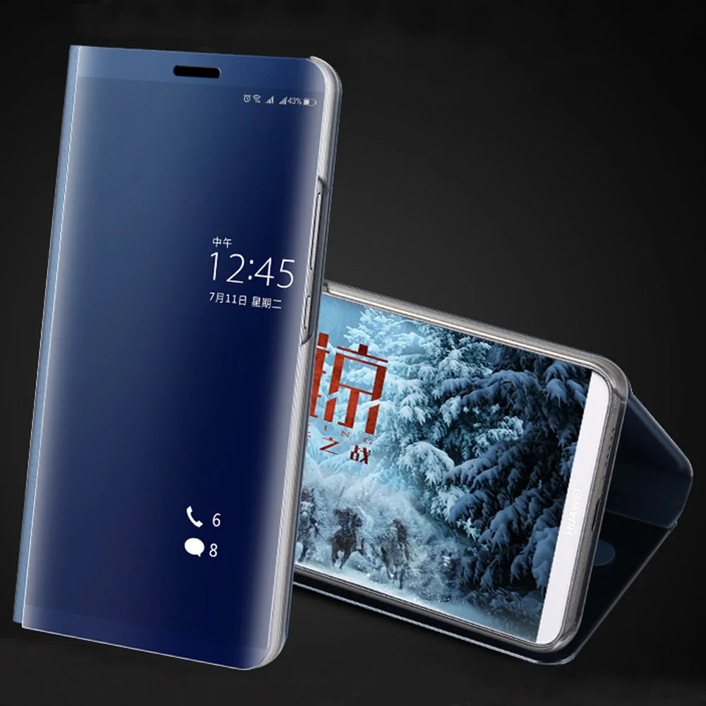 Роскошный кожаный зеркальный чехол для телефона huawei mate 10 Pro P10 Plus P 10pro 10plus P10plus