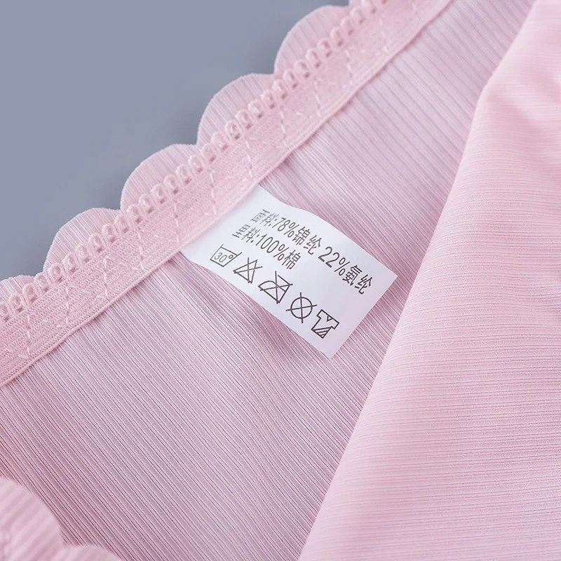 Женские трусики со средней посадкой Однотонные трусы боксеры с закругленными